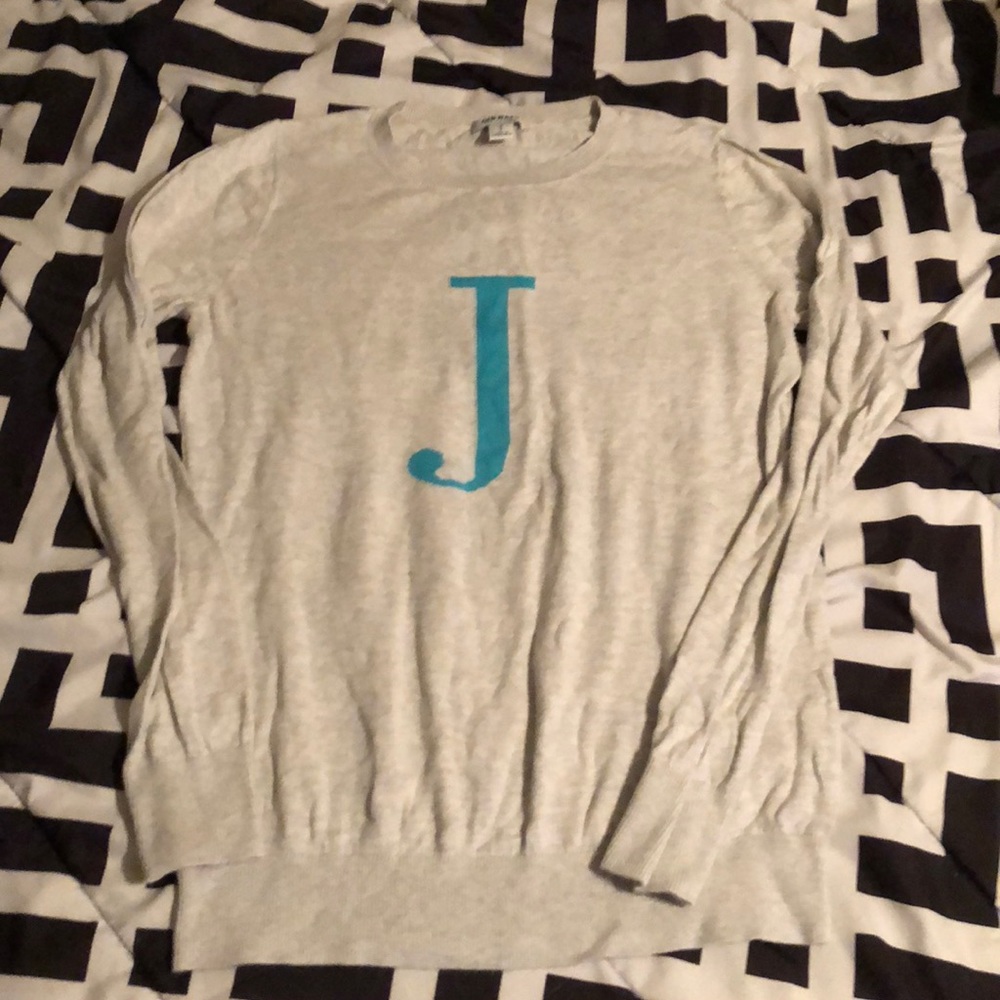 ”J” sweater